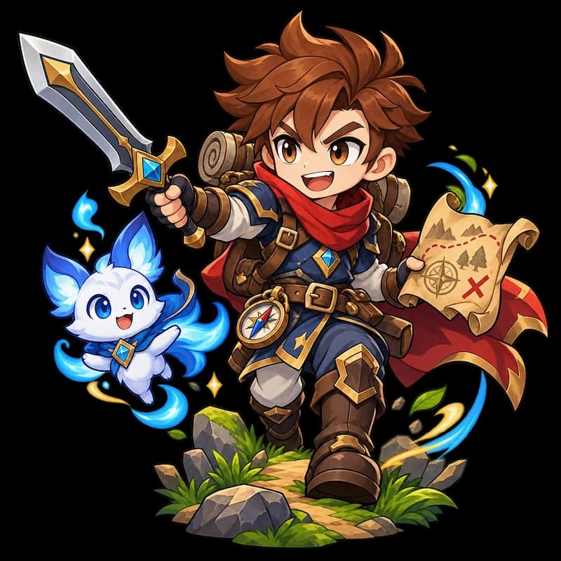 Heroes exploring lush elemental ruins and ancient shrines